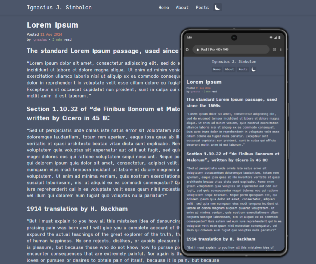 Portfolio and Blog Website